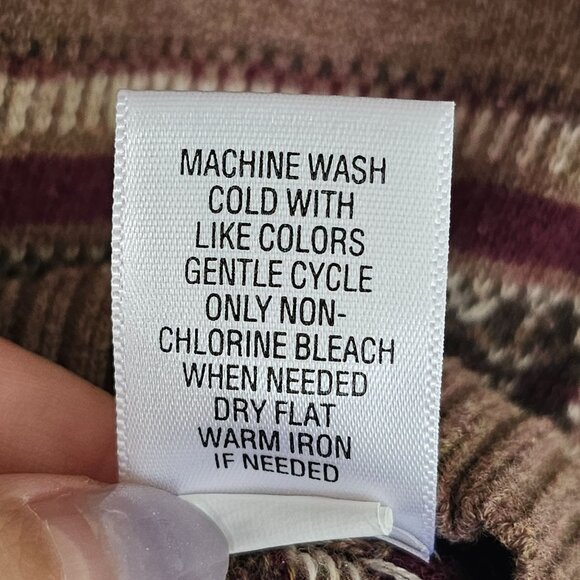 V-Neck Striped Sweater By Croft &‎ Barrow Mens Size L Unisex Grandpa Dad《881》R - Picture 4 of 7